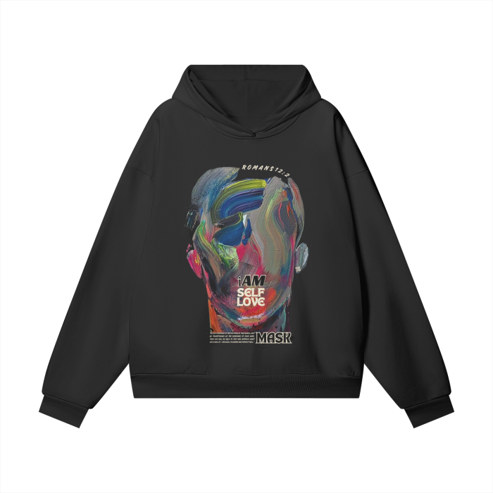 iAM Self Love Oversize Black Hoodie