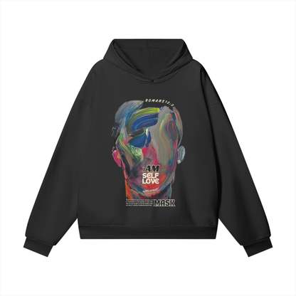 iAM Self Love Oversize Black Hoodie