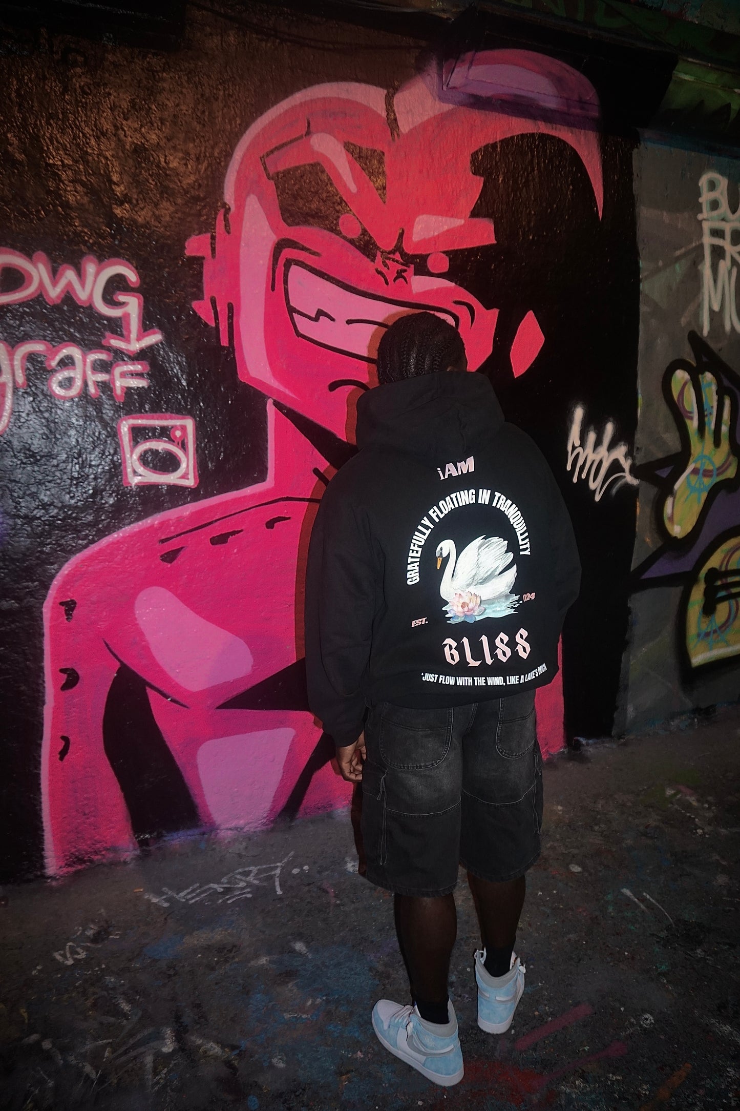 iAM Bliss Oversize Black Hoodie