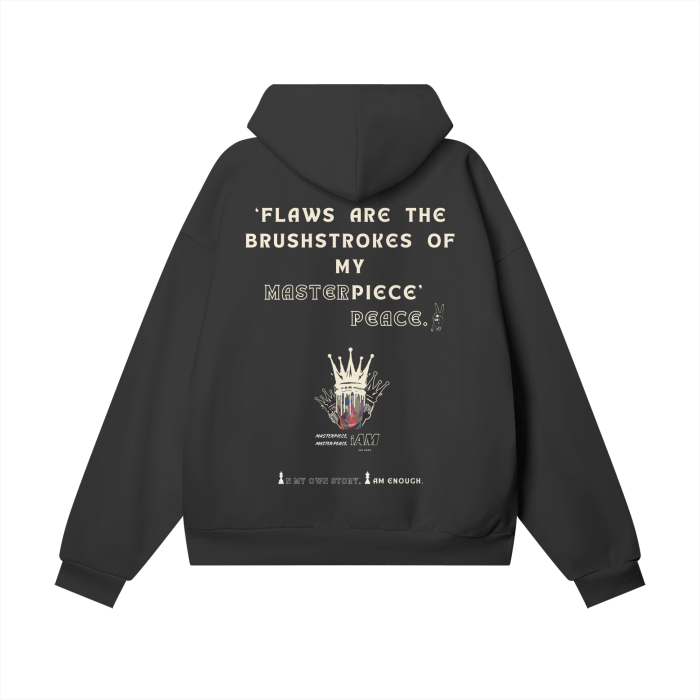 iAM Self Love Oversize Black Hoodie